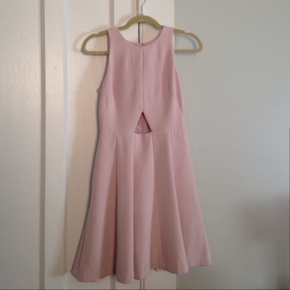 Club Monaco dusty mauve skater cut out dress - Picture 2 of 3